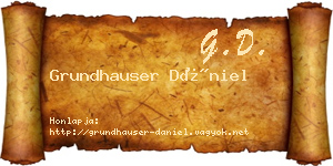 Grundhauser Dániel névjegykártya